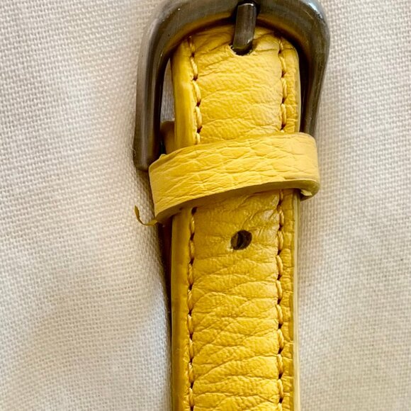 Yellow Leather Bobo Bags CA Crossbody Bag. - Zip w/Cloth Lining - Picture 6 of 8